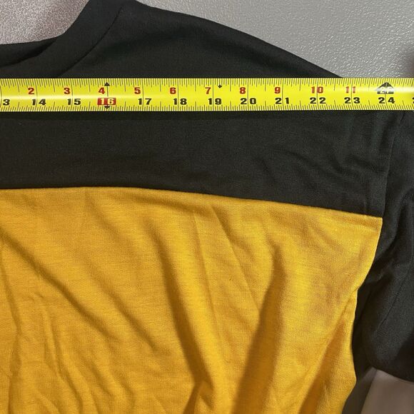 STUDIO 1011 Sweatshirt Colorblock Drawstring Hem Pullover Womens 1X USA Yellow - Picture 4 of 7